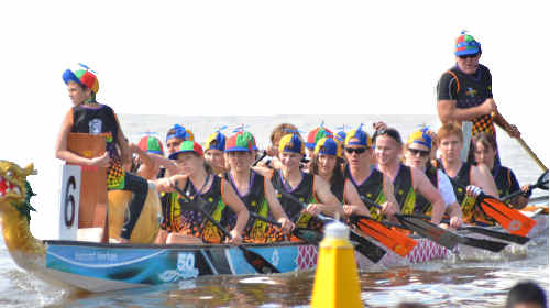 Grafton Dragon Boat Club's Torpedos team turned some heads before the Australian championships even started in Canberra. Fortunately, results matched their outfits. Grafton Dragon Boat Club's Torpedos team turned some heads before the Australian championships even started in Canberra. Fortunately, results matched their outfits.
